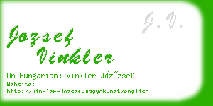 jozsef vinkler business card